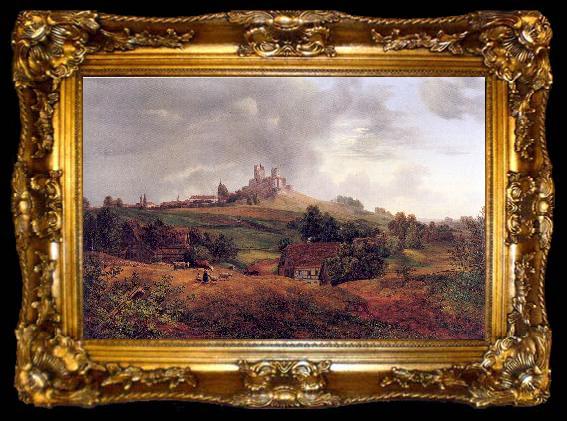 framed  Oehme, Ernst Ferdinand Stolpen Castle, ta009-2